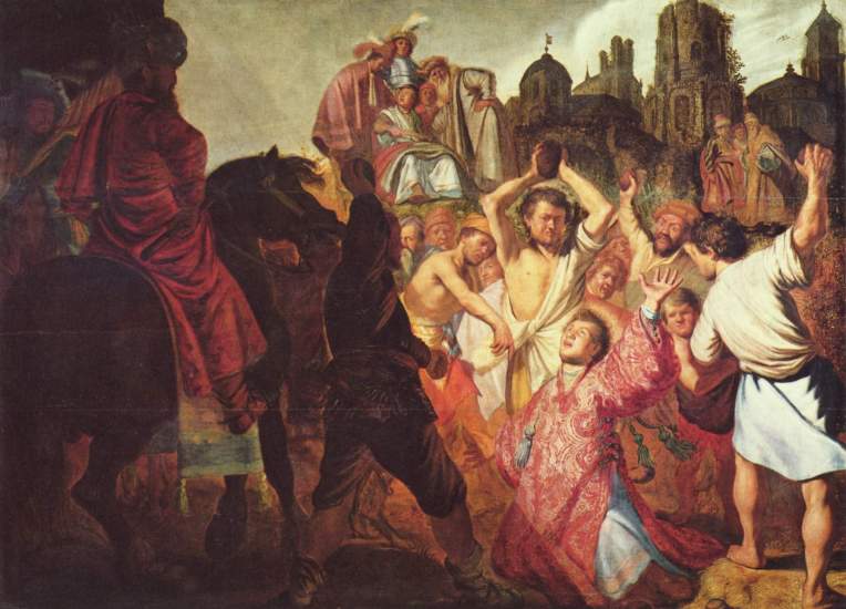 St. Stephen Stoning - Rembrandt